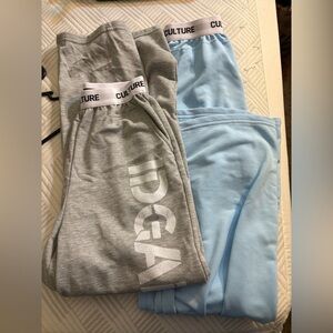 Grey and blue IDGAF pants